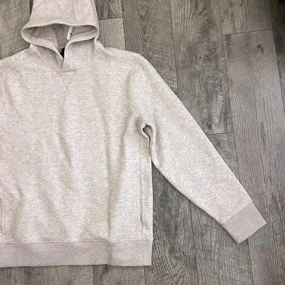 Banana Republic Mens‎ Oatmeal Heather Crossover Hoodie Pullover Medium Tall NEW